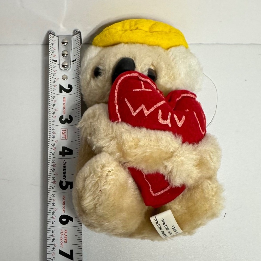 Vintage Crib Hanger Bear Judi's Originals Korea Plush Baby Nursery Decor I Wuv U